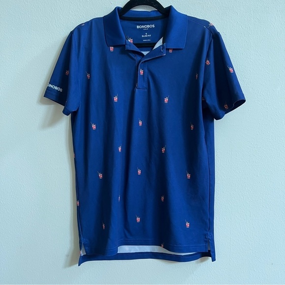 Bonobos Other - Bonobos Polo Shirt S Blue Slim Fit Drinks Shirt